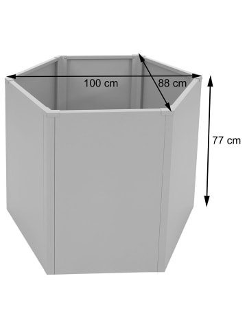 MCW Hochbeet P64, Garten Stahl 77x100x88cm, Grau