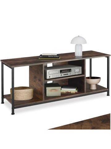 tectake TV-Schrank, 110 x 40 x 50,5 cm, höhenverstellbare Kunststofffüße