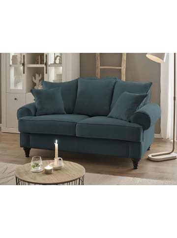 Furn.Design Sofa blaugrün Landhaus, Couch 2-Sitzer 170 cm