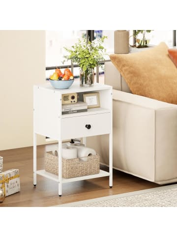 COSTWAY Couchtisch Höhenverstellbar in Weiß