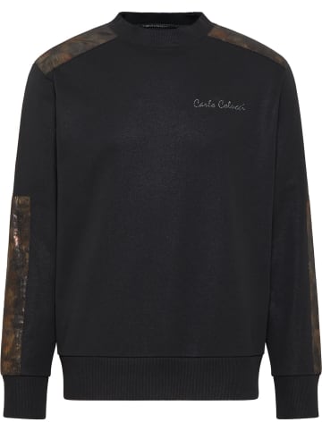 Carlo Colucci Sweatshirt Dapunt in Schwarz