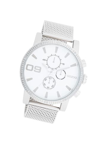 Oozoo Armbanduhr Oozoo Timepieces silber extra groß (ca. 48mm)