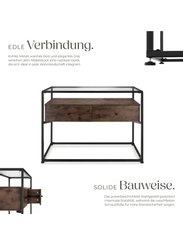 tectake Flurtisch, 101,5 x 41,5 x 80,5 cm, höhenverstellbare Kunststofffüße