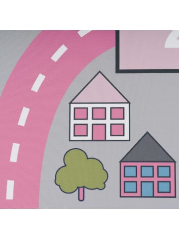KADIMA DESIGN Kinderteppich waschmaschinenwaschbar Hüpfkästchen Kinderzimmer in Pink