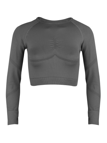 BeShaped Langarmshirt Power Up! in Grey