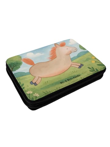 Mr. & Mrs. Panda Federtasche Pferd Springen Design ohne Spruch in Weiß