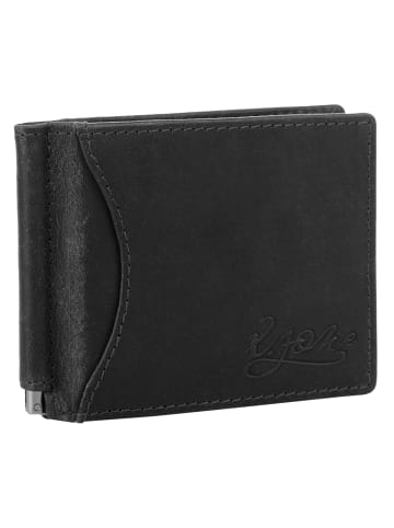 X-ZONE Geldbörse echt Leder in schwarz