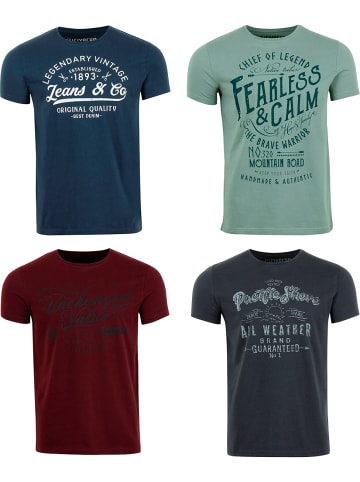 riverso  T-Shirt RIVLeon 4er Pack in Mehrfarbig