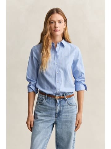 Gant Classic Popeline Hemd mit Streifen in Palace Blue