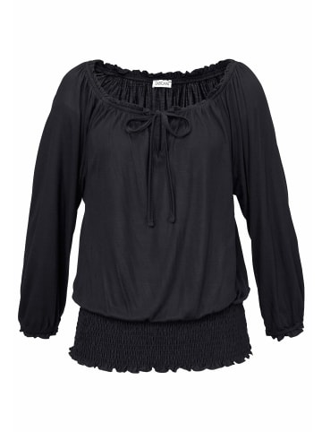 LASCANA Carmenshirt in schwarz