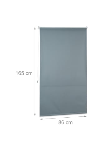 relaxdays Verdunkelungsrollo in - Grau (B)90 x (H)165 cm