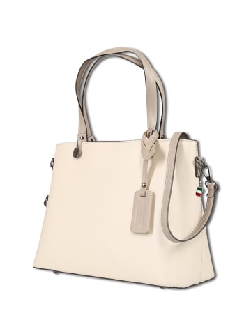 Florence Florence Schultertasche Leder beige, grau ca. 37cm
