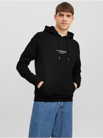 Jack & Jones Kapuzenpullover Relaxed Fit mit Print JORVESTERBRO in Schwarz