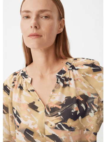 comma Bluse langarm in Braun