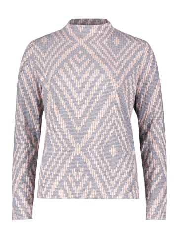CARTOON Langarm-Shirt mit Kragen in Grau/Rosa