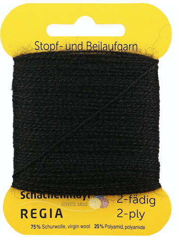 Regia Handstrickgarne 2-fädig Uni, 5g in Schwarz