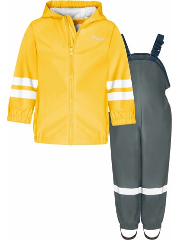 Playshoes Regen-Set Latzhose Basic in gelb