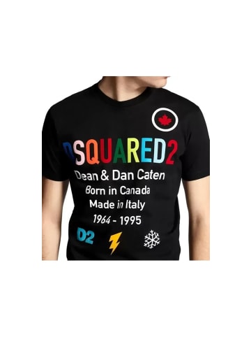 Dsquared2 Rainbow T Shirt schwarz
