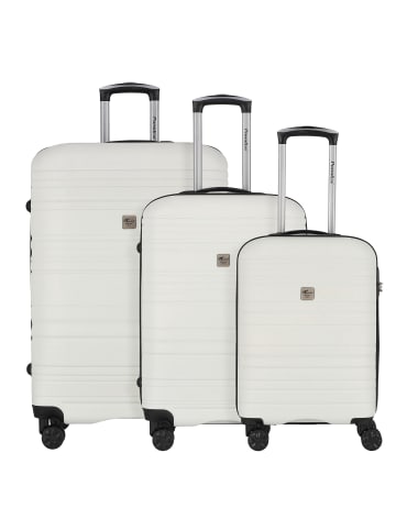 Check.In Paradise 4 Rollen Kofferset 3-teilig in weiß