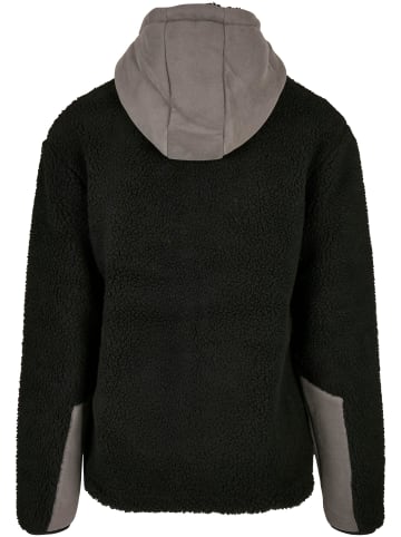 Urban Classics Urban Classics Herren Hooded Sherpa Jacket in black/asphalt