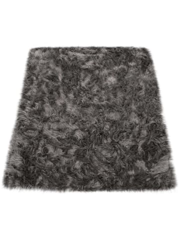 KADIMA DESIGN Hochflor Teppich Shaggy waschmaschinenwaschbar Einfarbig in Anthrazit