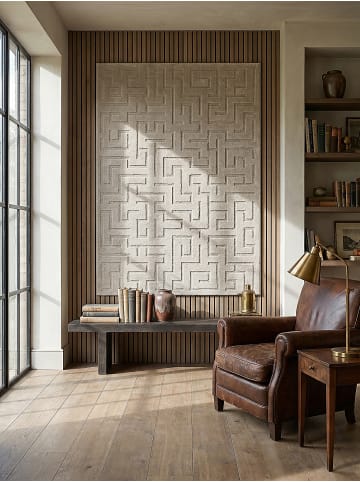 KADIMA DESIGN Kurzflorteppich Geometrisch pflegeleicht Wohnzimmer Schlafzimmer Flur in Beige