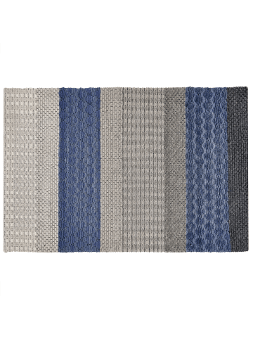Beliani Kurzflor AKKAYA in Bunt/Schwarz/Blau - (W) 160 x (H) 1.5 x (L) 220 cm