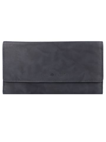 Greenburry Basic Geldbörse RFID Leder 19 cm nightblue