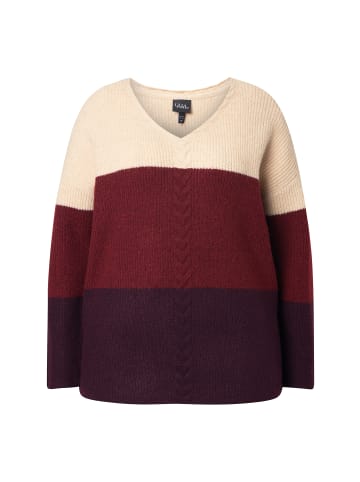 Ulla Popken Pullover in dunkel weinrot