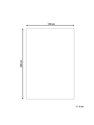 Beliani Kurzflor EGIL in Beige - (W) 140 x (L) 200 cm