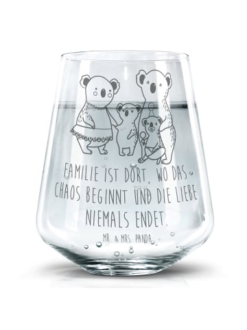 Mr. & Mrs. Panda Trinkglas Koala Familie mit Spruch in Transparent