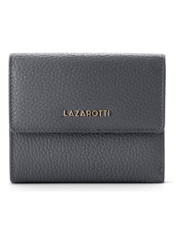 Lazarotti Bologna Leather Geldbörse Leder 12 cm in grey