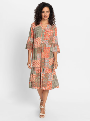 WITT WEIDEN Druckkleid in papaya-khaki-bedruckt