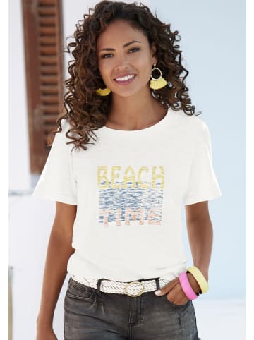 Beach Time T-Shirt in creme bedruckt