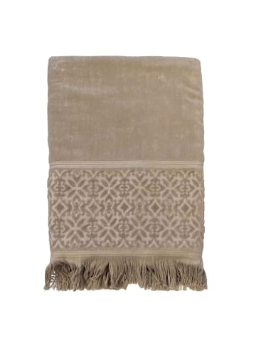 Le Comptoir de la Plage Strandtuch "Romance Taupe" in Taupe