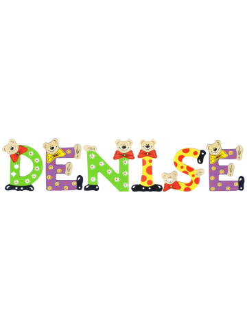 Playshoes Deko-Buchstaben "DENISE" in bunt