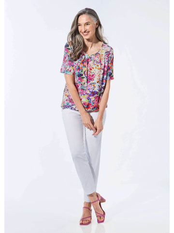GOLDNER Druckshirt mit raffinierten Details in bunt / gemustert
