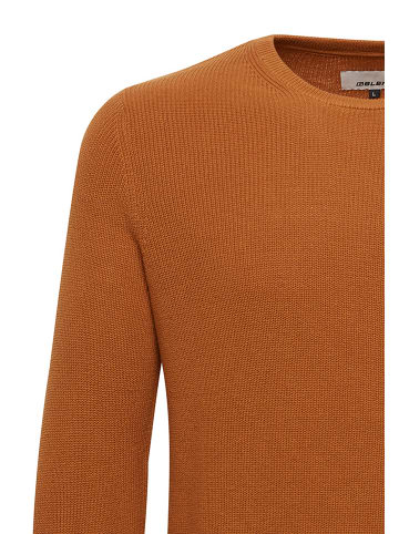 BLEND Rundhals Strickpullover Basic Langarm Sweater in Braun-2