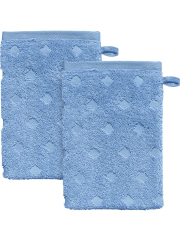 Erwin Müller Frottier Waschhandschuh 2er-Pack Baden-Baden in blau