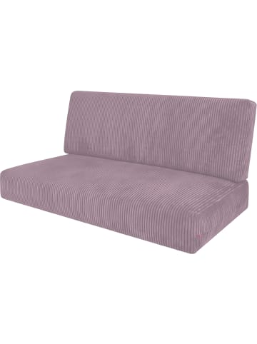 Aspero Palettenkissenbezüge 2-teilig aus Streifen-Flanell Melfi in Rosa