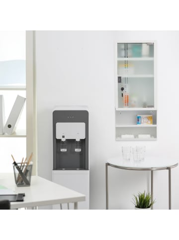 relaxdays Medizinschrank in Weiß - (B)27 x (H)65 x (T)12 cm