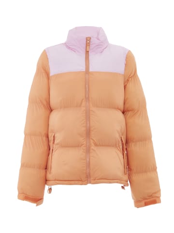 hoona Damen Wattierte Steppjacke in Aprikose Süßes Pink