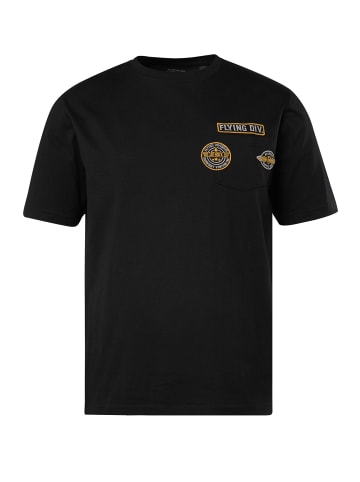 JP1880 Kurzarm T-Shirt in schwarz