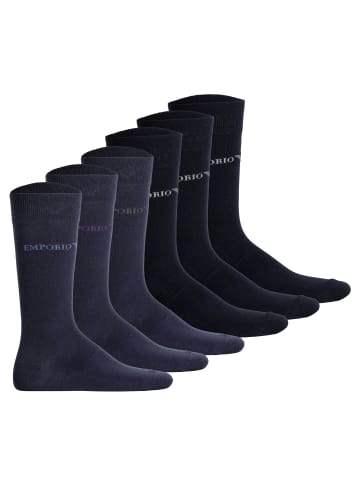 Emporio Armani Socken 6er Pack in Schwarz/Marine