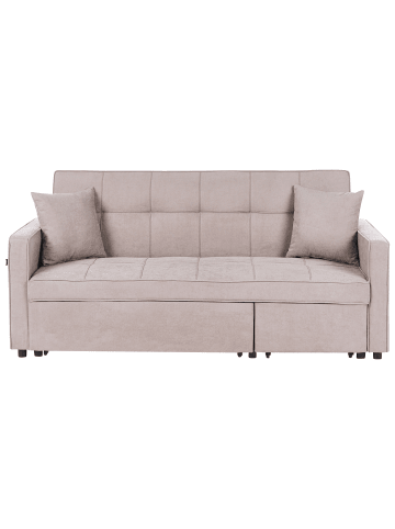 Beliani Schlafsofa GLOMMA in Beige - (W) 207 x (H) 95 x (L) 87 cm