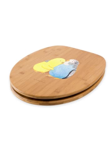 Mr. & Mrs. Panda Toilettendeckel Wellensittich Liebe ohne Spruch in Braun