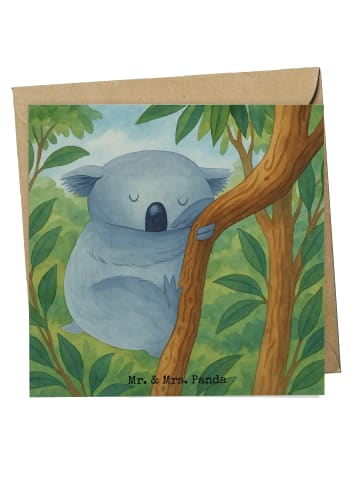 Mr. & Mrs. Panda Einladungskarte Koalabär Design ohne Spruch in Weiß