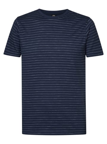 Petrol Industries Gestreiftes T-Shirt Beachside in Blau