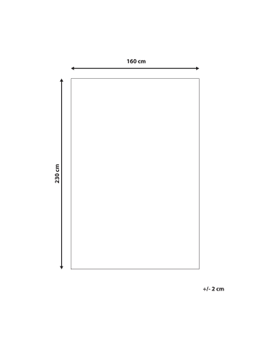 Beliani Kurzflor ERZURUM in Beige - (W) 160 x (L) 230 cm