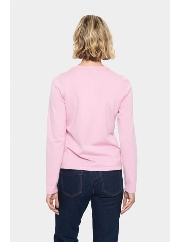 SAINT TROPEZ Strickjacke JemmaSZ Gerade Passform in Pink Nectar